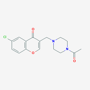 molecular formula C16H17ClN2O3 B5107860 3-[(4-acetyl-1-piperazinyl)methyl]-6-chloro-4H-chromen-4-one 