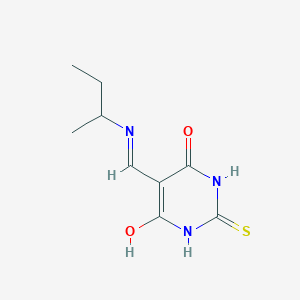 molecular formula C9H13N3O2S B5107912 5-[(sec-butylamino)methylene]-2-thioxodihydro-4,6(1H,5H)-pyrimidinedione 