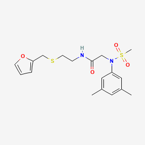 molecular formula C18H24N2O4S2 B5107924 N~2~-(3,5-dimethylphenyl)-N~1~-{2-[(2-furylmethyl)thio]ethyl}-N~2~-(methylsulfonyl)glycinamide 
