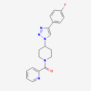 2-({4-[4-(4-fluorophenyl)-1H-1,2,3-triazol-1-yl]-1-piperidinyl}carbonyl)pyridine