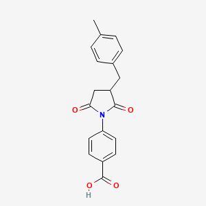 molecular formula C19H17NO4 B5107981 4-[3-(4-methylbenzyl)-2,5-dioxo-1-pyrrolidinyl]benzoic acid 