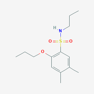 molecular formula C14H23NO3S B5107989 4,5-dimethyl-2-propoxy-N-propylbenzenesulfonamide 
