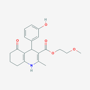 molecular formula C20H23NO5 B5107998 2-methoxyethyl 4-(3-hydroxyphenyl)-2-methyl-5-oxo-1,4,5,6,7,8-hexahydro-3-quinolinecarboxylate 