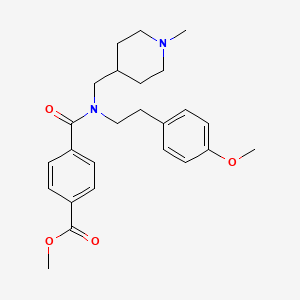 molecular formula C25H32N2O4 B5108007 methyl 4-({[2-(4-methoxyphenyl)ethyl][(1-methyl-4-piperidinyl)methyl]amino}carbonyl)benzoate 