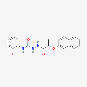 N-(2-fluorophenyl)-2-[2-(2-naphthyloxy)propanoyl]hydrazinecarboxamide