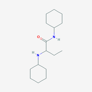 molecular formula C16H30N2O B5108022 N-cyclohexyl-2-(cyclohexylamino)butanamide 