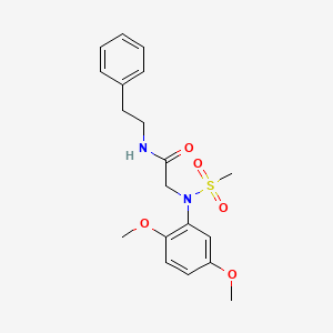 molecular formula C19H24N2O5S B5108038 N~2~-(2,5-dimethoxyphenyl)-N~2~-(methylsulfonyl)-N~1~-(2-phenylethyl)glycinamide 