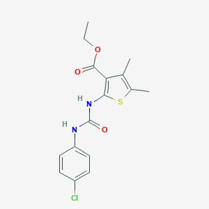 Ethyl 2-(3-(4-chlorophenyl)ureido)-4,5-dimethylthiophene-3-carboxylate