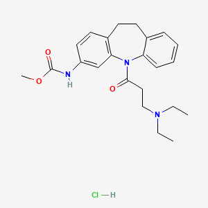 molecular formula C23H30ClN3O3 B5108058 methyl [5-(N,N-diethyl-beta-alanyl)-10,11-dihydro-5H-dibenzo[b,f]azepin-3-yl]carbamate hydrochloride 
