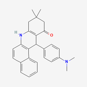 molecular formula C27H28N2O B5108065 12-[4-(dimethylamino)phenyl]-9,9-dimethyl-8,9,10,12-tetrahydrobenzo[a]acridin-11(7H)-one 