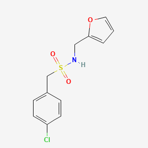 molecular formula C12H12ClNO3S B5108073 1-(4-chlorophenyl)-N-(2-furylmethyl)methanesulfonamide 