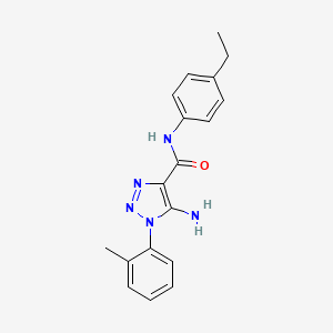 molecular formula C18H19N5O B5108077 5-amino-N-(4-ethylphenyl)-1-(2-methylphenyl)-1H-1,2,3-triazole-4-carboxamide 