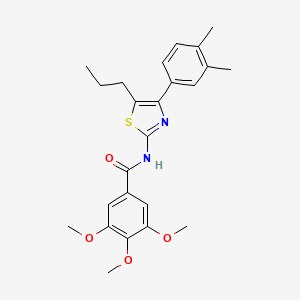 molecular formula C24H28N2O4S B5108089 N-[4-(3,4-dimethylphenyl)-5-propyl-1,3-thiazol-2-yl]-3,4,5-trimethoxybenzamide 