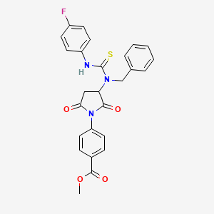 molecular formula C26H22FN3O4S B5108095 methyl 4-[3-(benzyl{[(4-fluorophenyl)amino]carbonothioyl}amino)-2,5-dioxo-1-pyrrolidinyl]benzoate CAS No. 355140-95-3