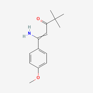 molecular formula C14H19NO2 B5108122 1-amino-1-(4-methoxyphenyl)-4,4-dimethyl-1-penten-3-one 
