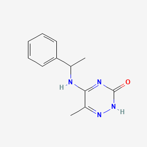 molecular formula C12H14N4O B5108133 6-methyl-5-[(1-phenylethyl)amino]-1,2,4-triazin-3(2H)-one 