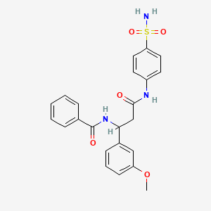 molecular formula C23H23N3O5S B5108151 N-[3-{[4-(aminosulfonyl)phenyl]amino}-1-(3-methoxyphenyl)-3-oxopropyl]benzamide 