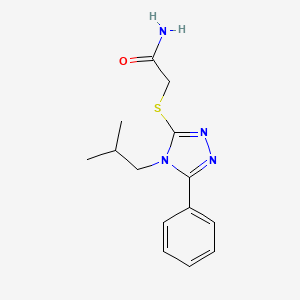 molecular formula C14H18N4OS B5108161 2-[(4-isobutyl-5-phenyl-4H-1,2,4-triazol-3-yl)thio]acetamide 