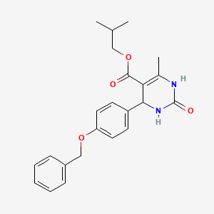 molecular formula C23H26N2O4 B5108179 isobutyl 4-[4-(benzyloxy)phenyl]-6-methyl-2-oxo-1,2,3,4-tetrahydro-5-pyrimidinecarboxylate 