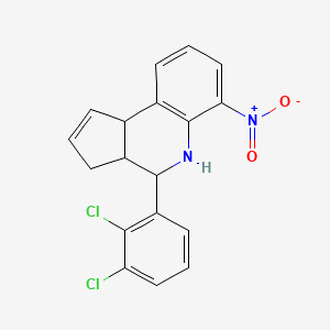 molecular formula C18H14Cl2N2O2 B5108186 4-(2,3-dichlorophenyl)-6-nitro-3a,4,5,9b-tetrahydro-3H-cyclopenta[c]quinoline 