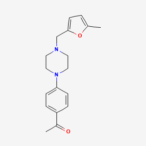 molecular formula C18H22N2O2 B5108209 1-(4-{4-[(5-methyl-2-furyl)methyl]-1-piperazinyl}phenyl)ethanone 
