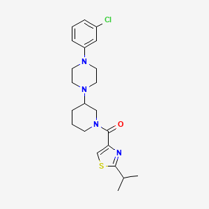 molecular formula C22H29ClN4OS B5108219 1-(3-chlorophenyl)-4-{1-[(2-isopropyl-1,3-thiazol-4-yl)carbonyl]-3-piperidinyl}piperazine 