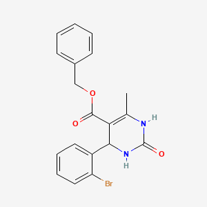 molecular formula C19H17BrN2O3 B5108228 benzyl 4-(2-bromophenyl)-6-methyl-2-oxo-1,2,3,4-tetrahydro-5-pyrimidinecarboxylate 