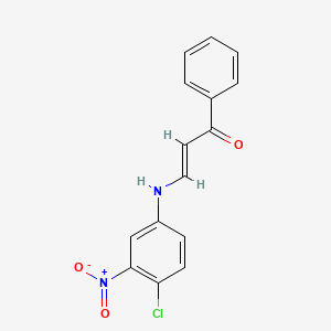 molecular formula C15H11ClN2O3 B5108238 3-[(4-chloro-3-nitrophenyl)amino]-1-phenyl-2-propen-1-one 