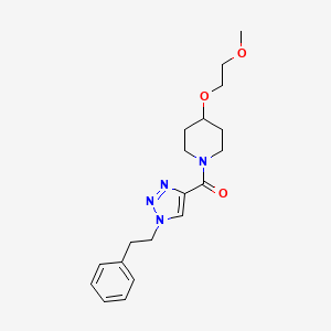 molecular formula C19H26N4O3 B5108260 4-(2-methoxyethoxy)-1-{[1-(2-phenylethyl)-1H-1,2,3-triazol-4-yl]carbonyl}piperidine 