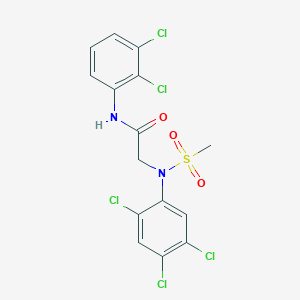 molecular formula C15H11Cl5N2O3S B5108274 N~1~-(2,3-dichlorophenyl)-N~2~-(methylsulfonyl)-N~2~-(2,4,5-trichlorophenyl)glycinamide 