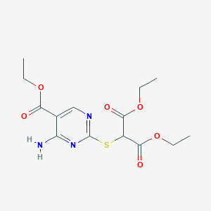 molecular formula C14H19N3O6S B5108287 diethyl {[5-(ethoxycarbonyl)-4-imino-1,4-dihydro-2-pyrimidinyl]thio}malonate 