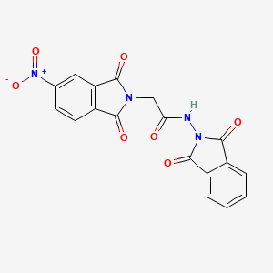molecular formula C18H10N4O7 B5108317 N-(1,3-dioxo-1,3-dihydro-2H-isoindol-2-yl)-2-(5-nitro-1,3-dioxo-1,3-dihydro-2H-isoindol-2-yl)acetamide 