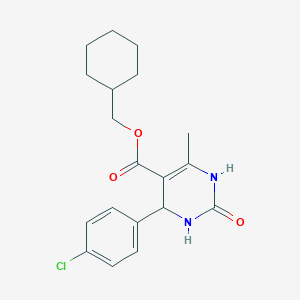 molecular formula C19H23ClN2O3 B5108332 cyclohexylmethyl 4-(4-chlorophenyl)-6-methyl-2-oxo-1,2,3,4-tetrahydro-5-pyrimidinecarboxylate 