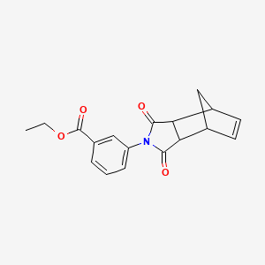 molecular formula C18H17NO4 B5108340 ethyl 3-(3,5-dioxo-4-azatricyclo[5.2.1.0~2,6~]dec-8-en-4-yl)benzoate 
