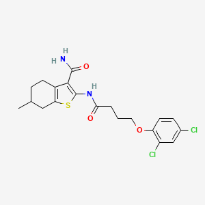 2-{[4-(2,4-dichlorophenoxy)butanoyl]amino}-6-methyl-4,5,6,7-tetrahydro-1-benzothiophene-3-carboxamide