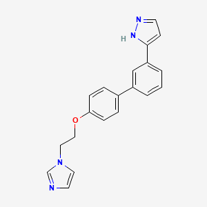 molecular formula C20H18N4O B5108369 3-{4'-[2-(1H-imidazol-1-yl)ethoxy]-3-biphenylyl}-1H-pyrazole 