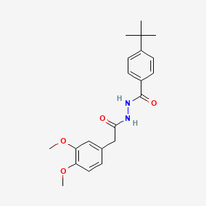 molecular formula C21H26N2O4 B5108400 4-tert-butyl-N'-[(3,4-dimethoxyphenyl)acetyl]benzohydrazide 