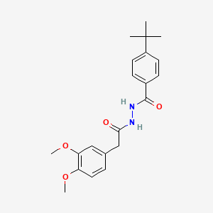 molecular formula C21H26N2O4 B5108400 4-tert-butyl-N'-[2-(3,4-dimethoxyphenyl)acetyl]benzohydrazide 