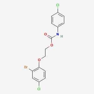 molecular formula C15H12BrCl2NO3 B5108407 2-(2-bromo-4-chlorophenoxy)ethyl (4-chlorophenyl)carbamate 