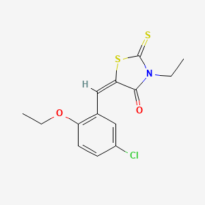 molecular formula C14H14ClNO2S2 B5108443 5-(5-chloro-2-ethoxybenzylidene)-3-ethyl-2-thioxo-1,3-thiazolidin-4-one 