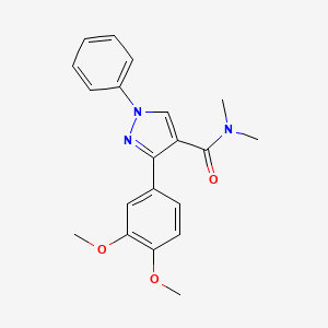 molecular formula C20H21N3O3 B5108447 3-(3,4-dimethoxyphenyl)-N,N-dimethyl-1-phenyl-1H-pyrazole-4-carboxamide 
