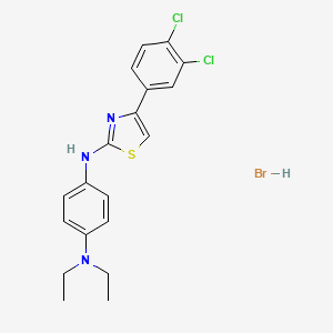 molecular formula C19H20BrCl2N3S B5108453 N'-[4-(3,4-dichlorophenyl)-1,3-thiazol-2-yl]-N,N-diethyl-1,4-benzenediamine hydrobromide 