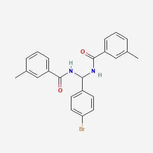 molecular formula C23H21BrN2O2 B5108460 N,N'-[(4-bromophenyl)methylene]bis(3-methylbenzamide) 