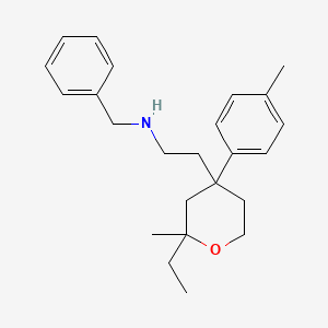 N-benzyl-2-[2-ethyl-2-methyl-4-(4-methylphenyl)tetrahydro-2H-pyran-4-yl]ethanamine