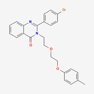 molecular formula C25H23BrN2O3 B5108489 2-(4-bromophenyl)-3-{2-[2-(4-methylphenoxy)ethoxy]ethyl}-4(3H)-quinazolinone 