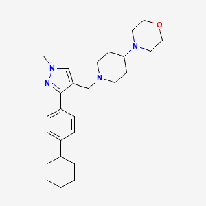 4-(1-{[3-(4-cyclohexylphenyl)-1-methyl-1H-pyrazol-4-yl]methyl}-4-piperidinyl)morpholine