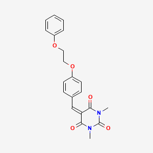 molecular formula C21H20N2O5 B5108537 1,3-dimethyl-5-[4-(2-phenoxyethoxy)benzylidene]-2,4,6(1H,3H,5H)-pyrimidinetrione 