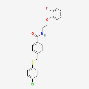 molecular formula C22H19ClFNO2S B5108565 4-{[(4-chlorophenyl)thio]methyl}-N-[2-(2-fluorophenoxy)ethyl]benzamide CAS No. 6058-45-3