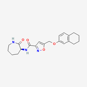 molecular formula C21H25N3O4 B5108581 N-[(3S)-2-oxo-3-azepanyl]-5-[(5,6,7,8-tetrahydro-2-naphthalenyloxy)methyl]-3-isoxazolecarboxamide 