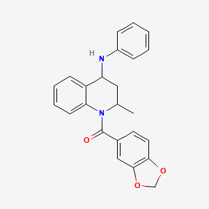 molecular formula C24H22N2O3 B5108587 1-(1,3-benzodioxol-5-ylcarbonyl)-2-methyl-N-phenyl-1,2,3,4-tetrahydro-4-quinolinamine 
